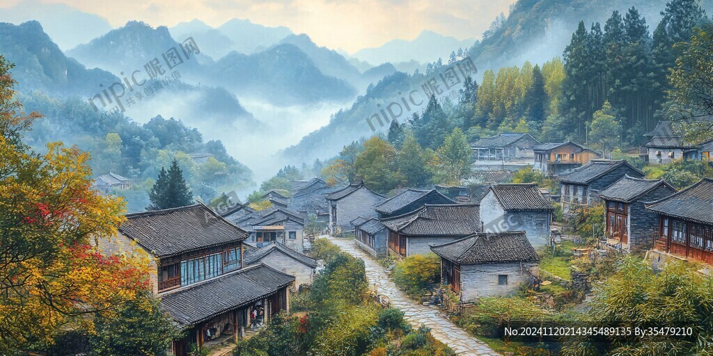 唯美山村风光