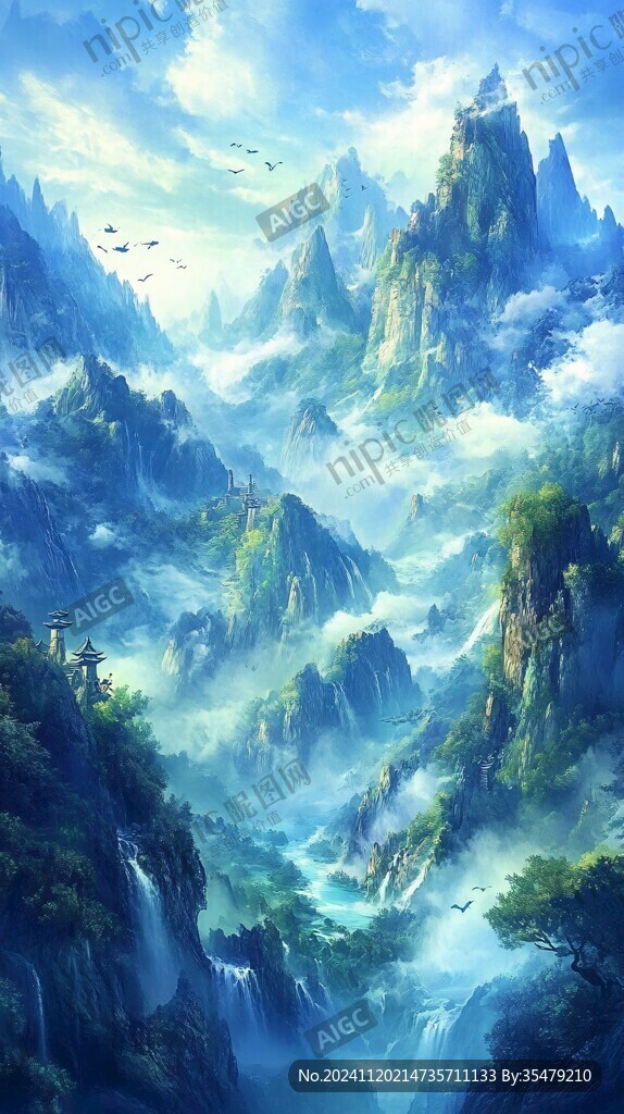 古风山水场景