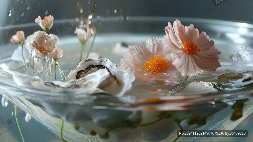 水面漂浮的花儿