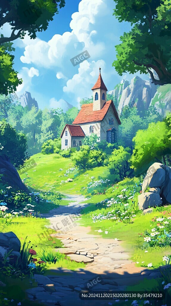乡村场景插画
