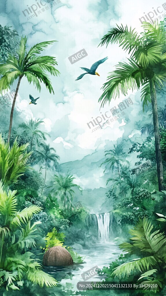 热带雨林插画