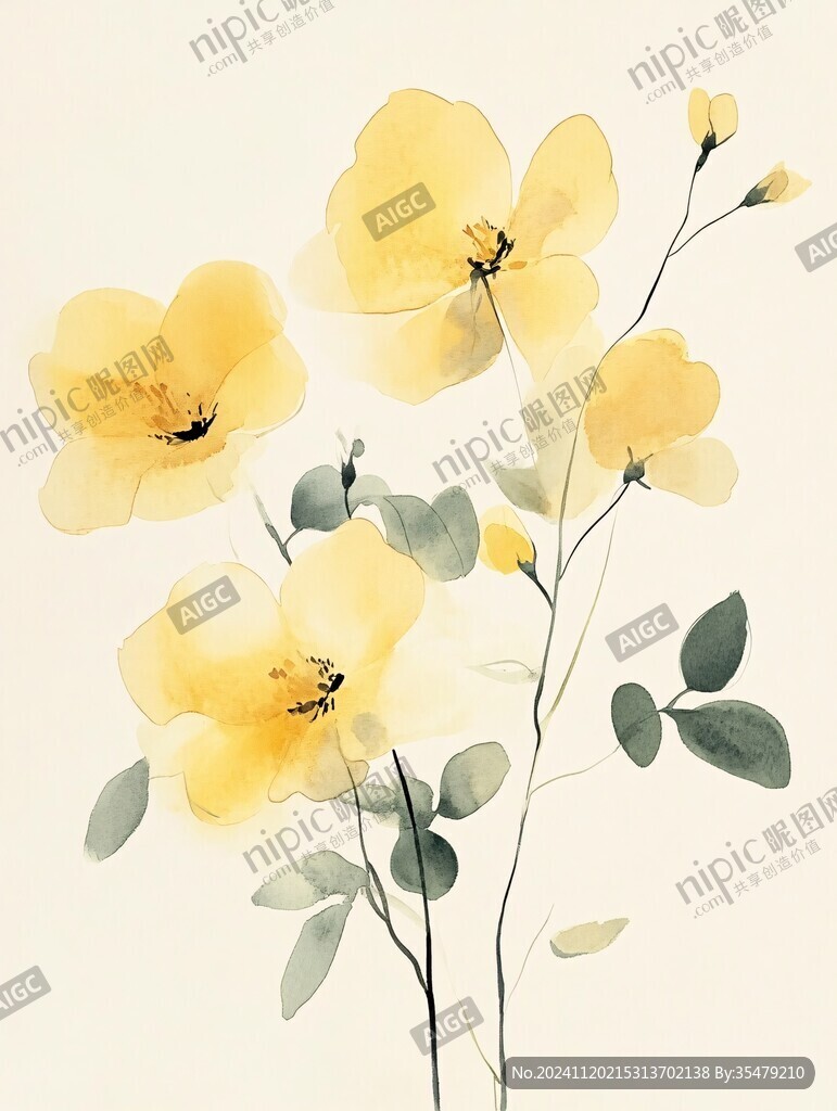 金丝桃插画