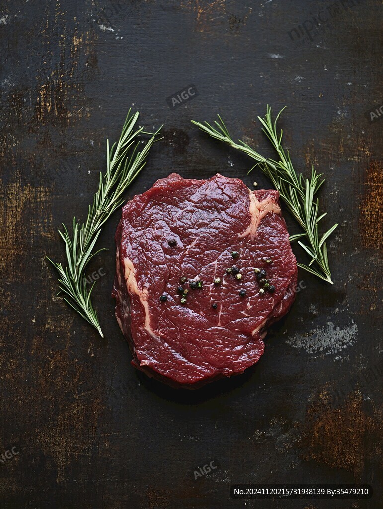 圆形鲜牛肉