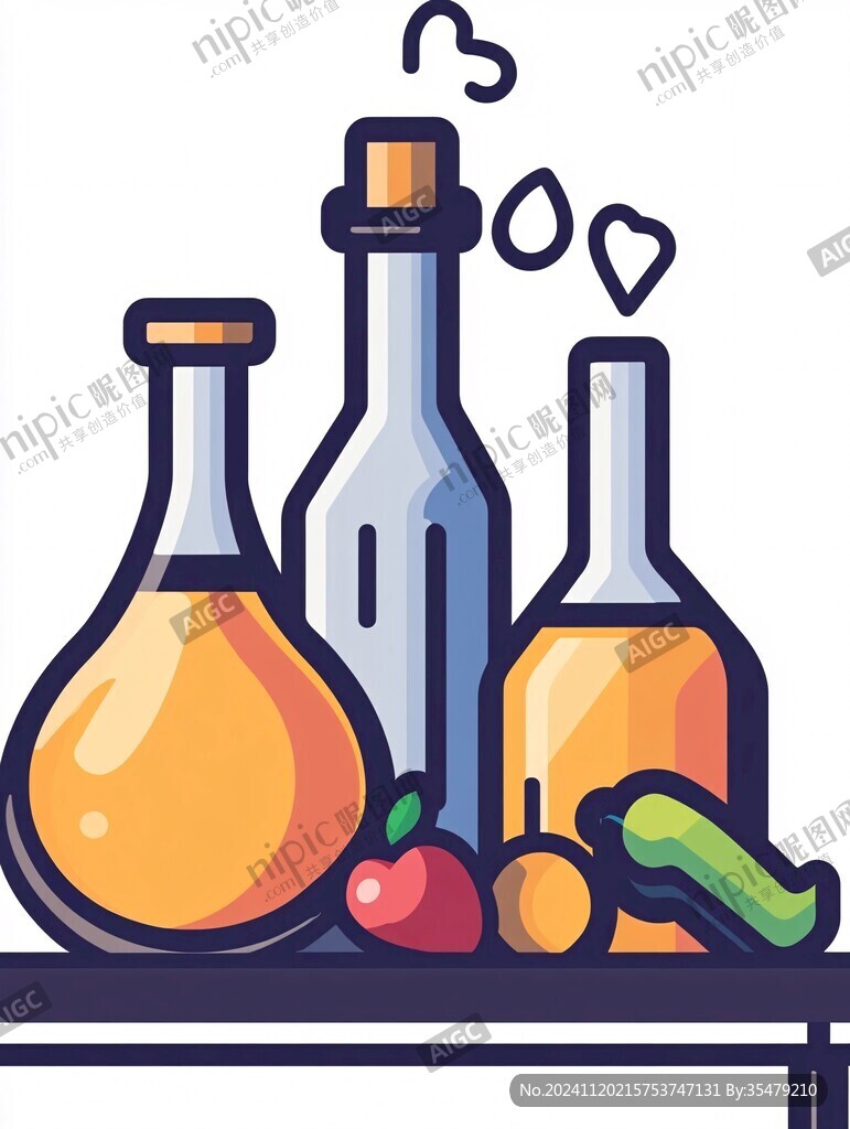 调味料油盐酱醋插画