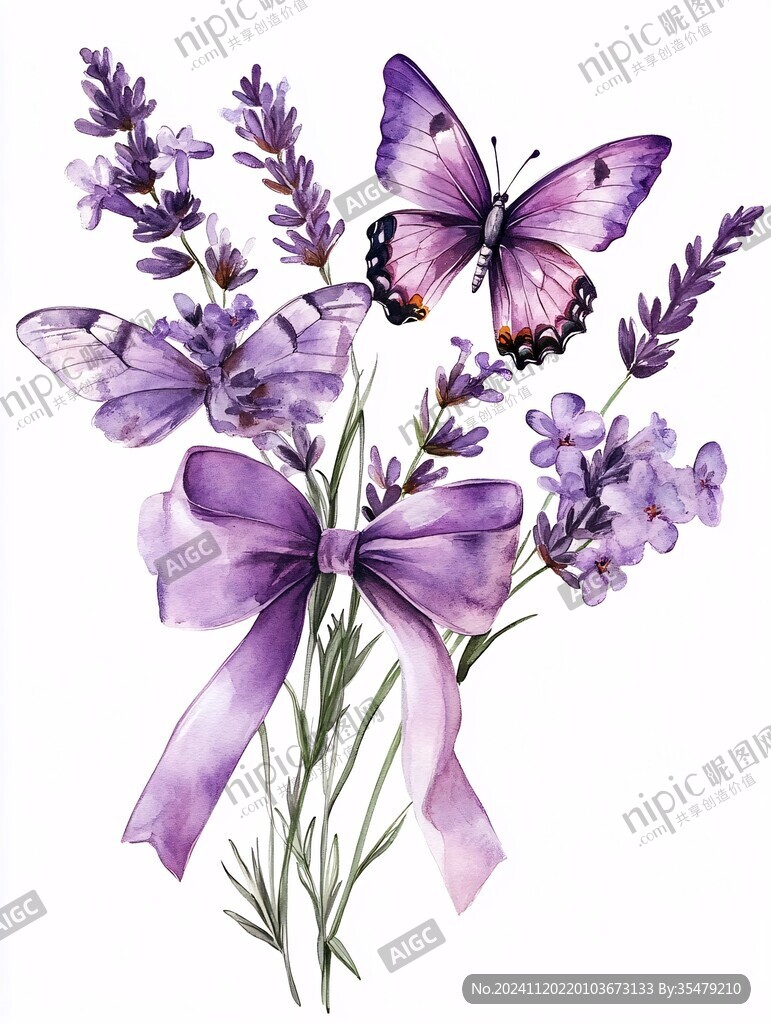 蝴蝶花插画