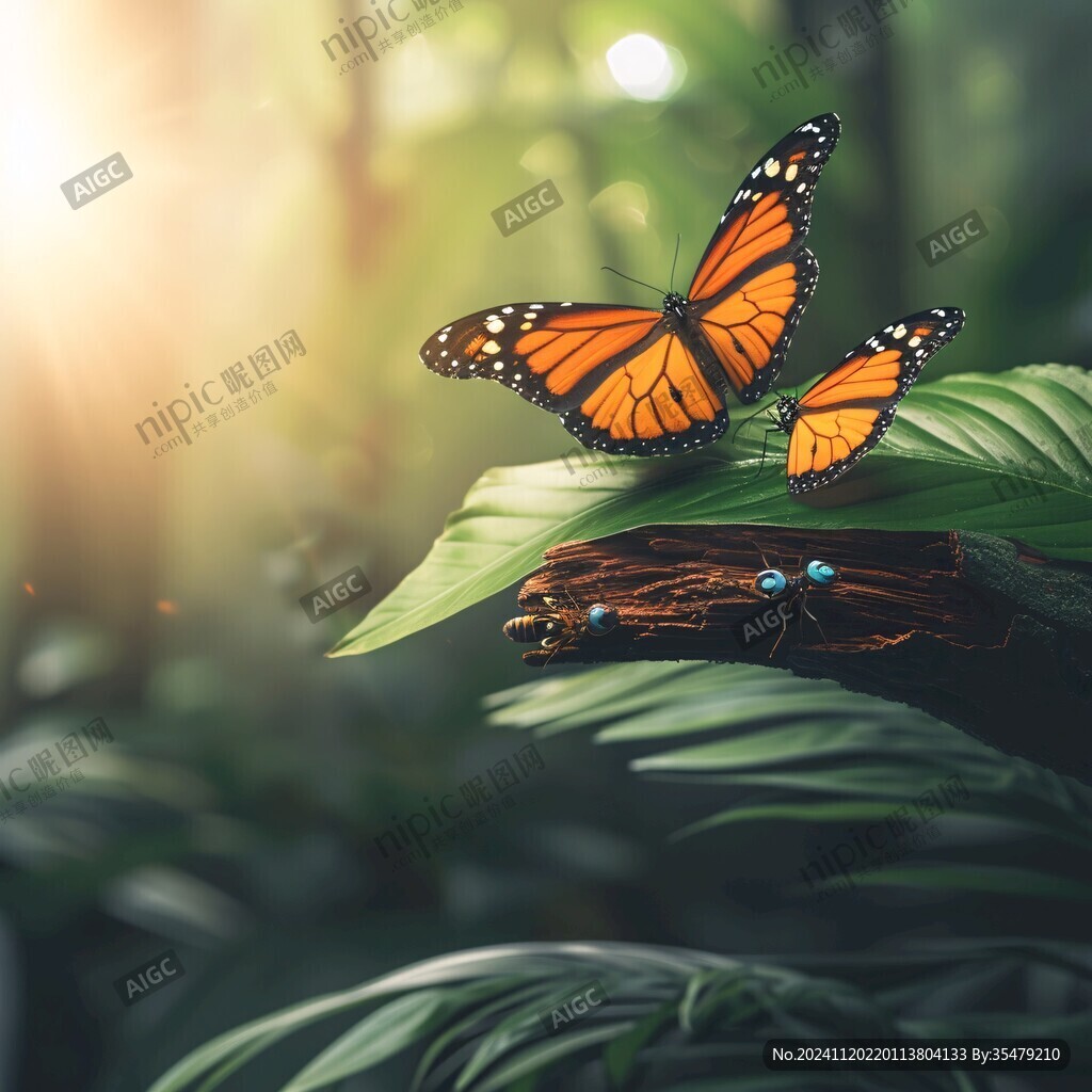 阳光下的蝴蝶
