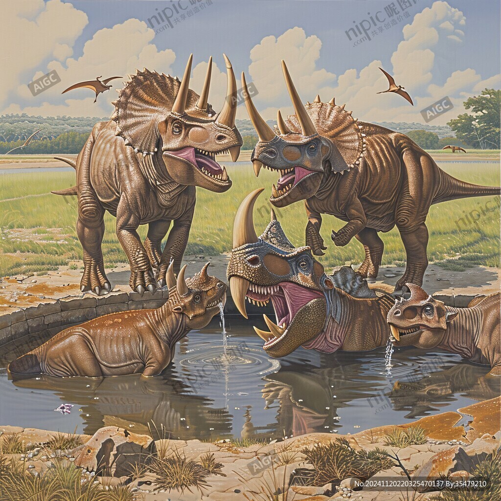 恐龙户外插画