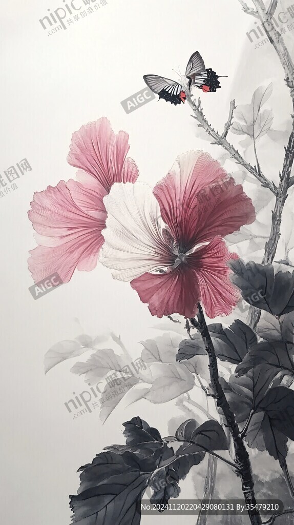 扶桑花画
