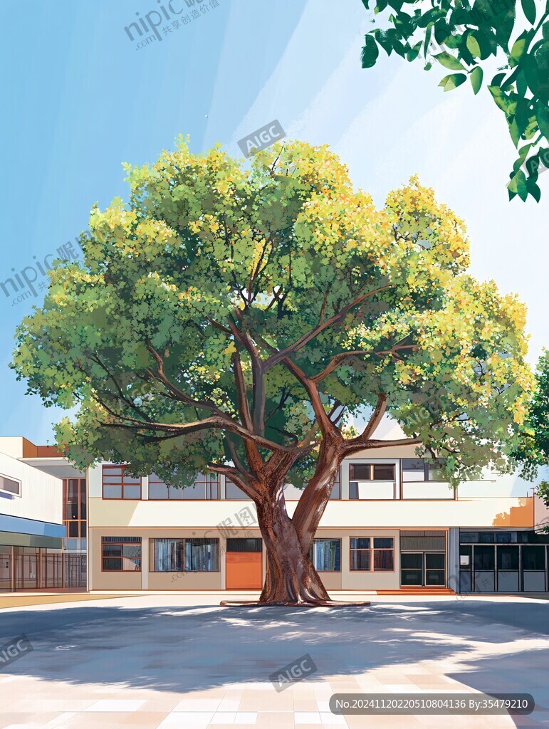 校园场景插画