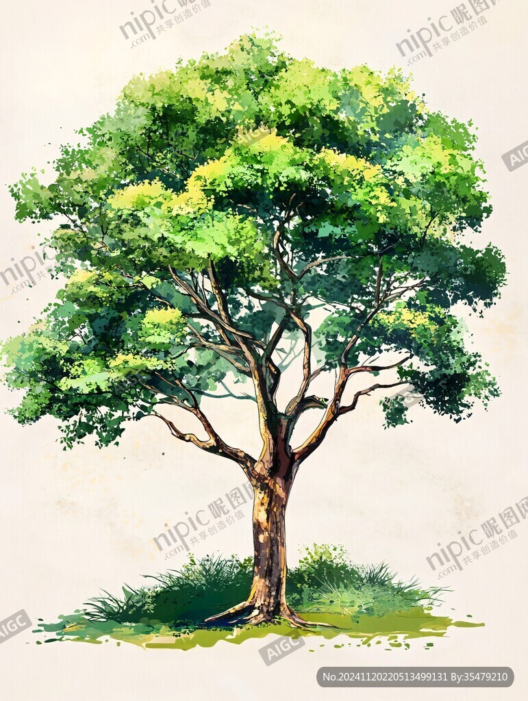 插画大树