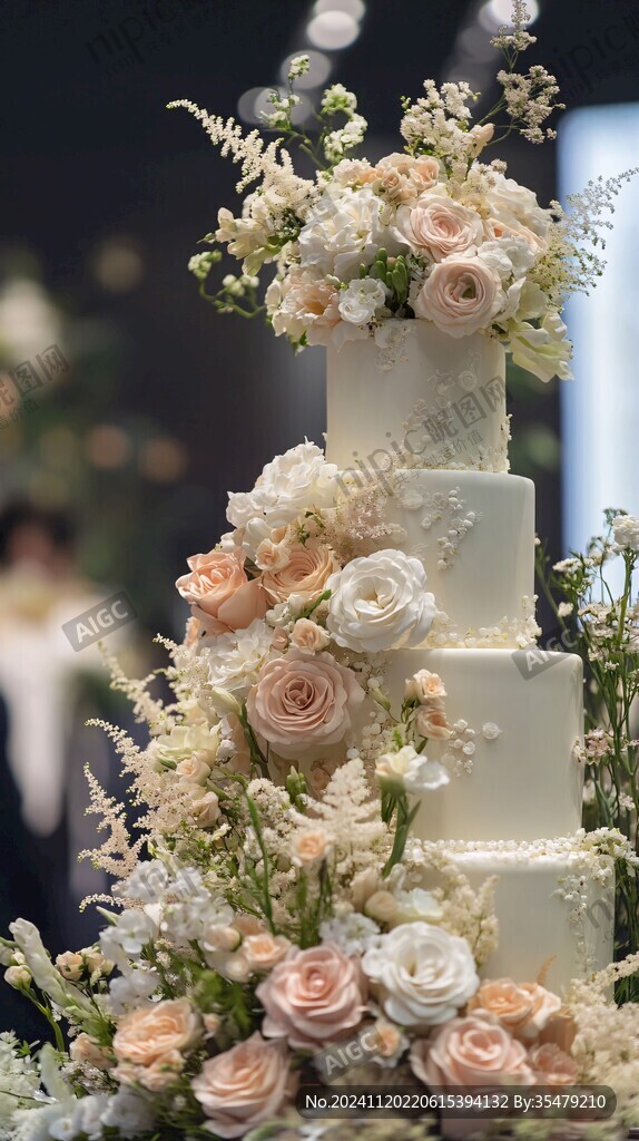 婚礼蛋糕花朵