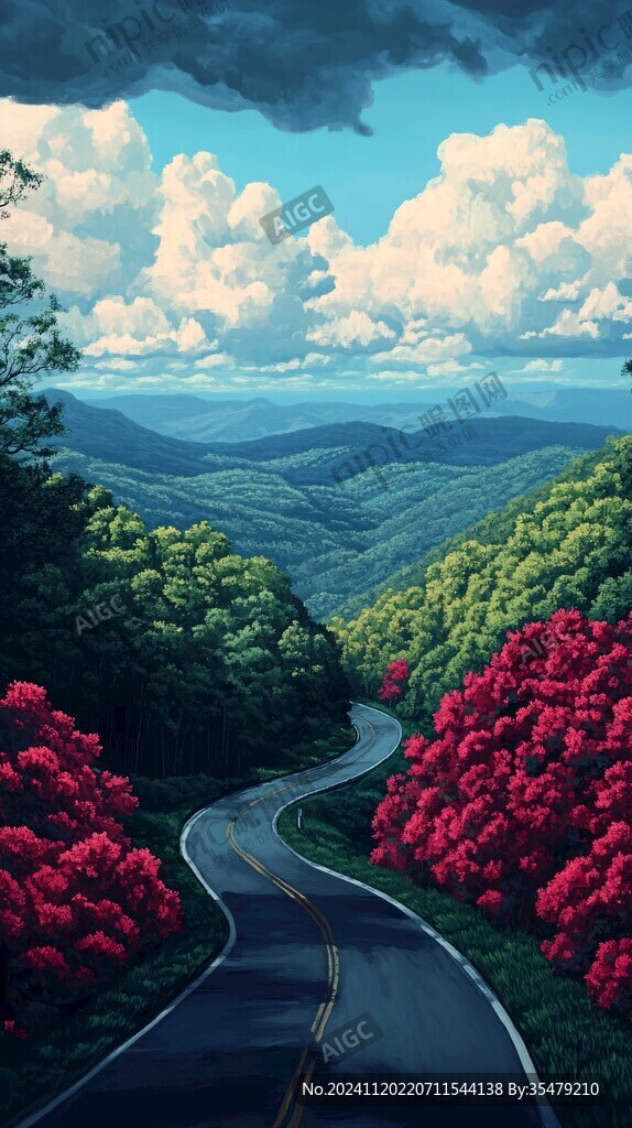 竖版风景画