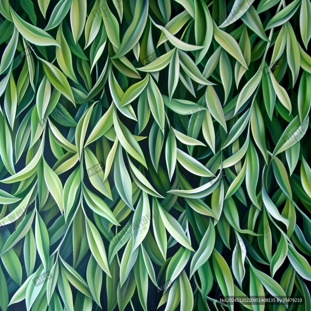 绿叶艺术壁画