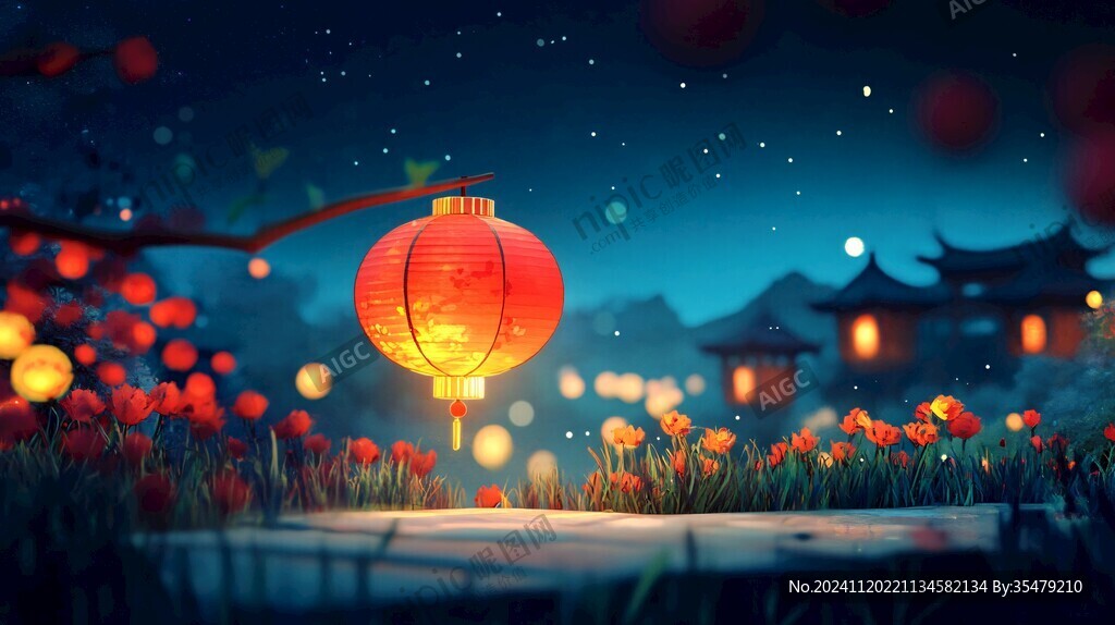 花灯插画