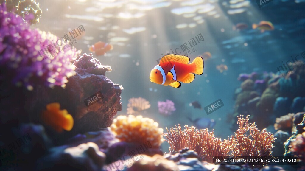海底鱼小丑鱼