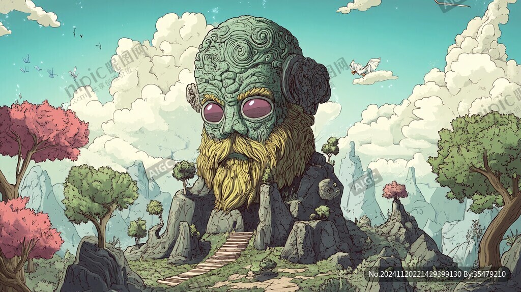 外星球幻想场景插画