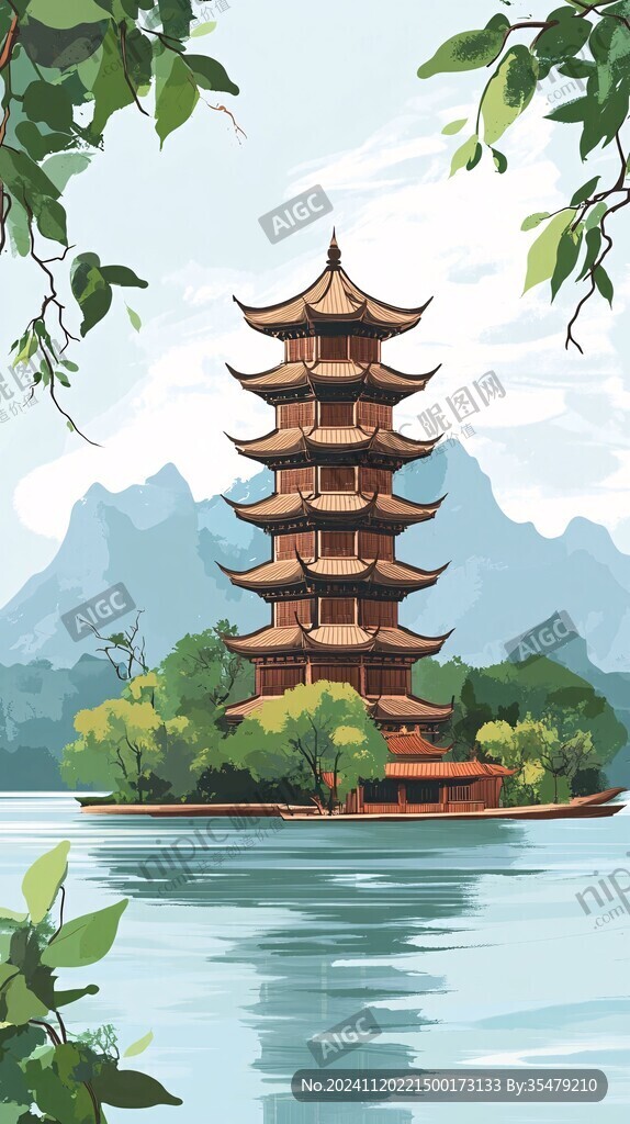 雷峰塔插画
