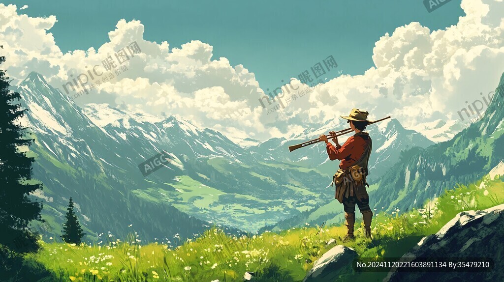 人物大场景插画