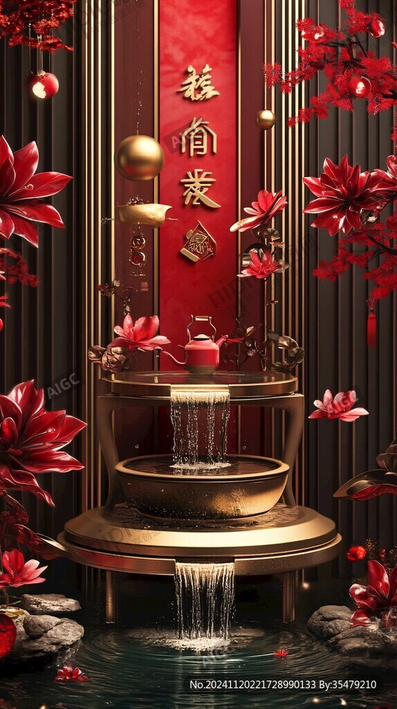 红金系质感海报