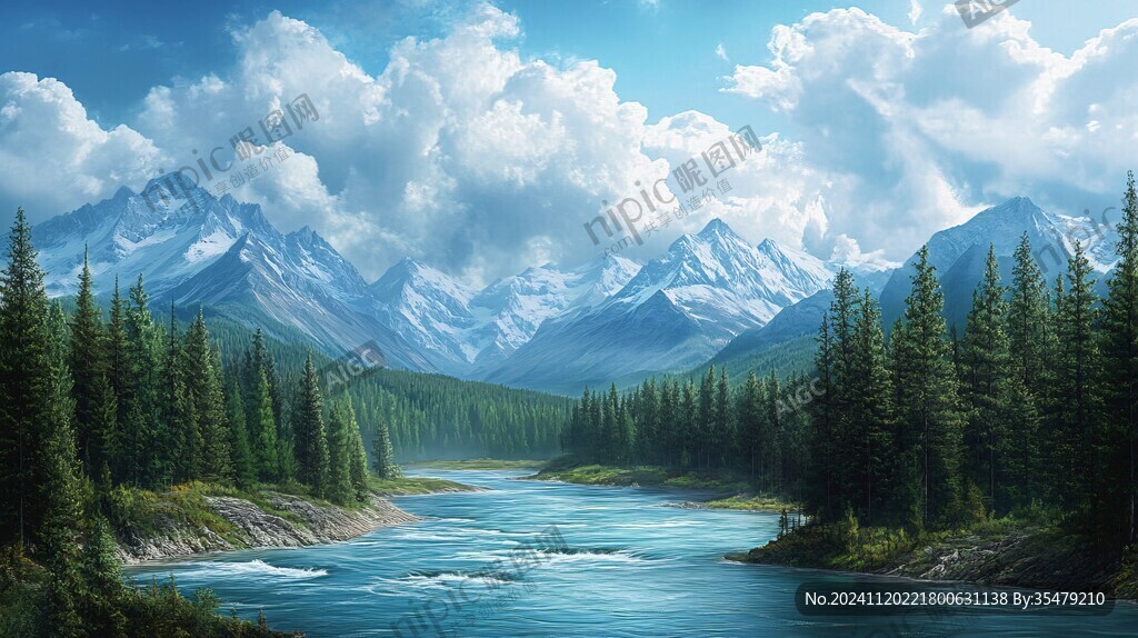 宽屏风景画