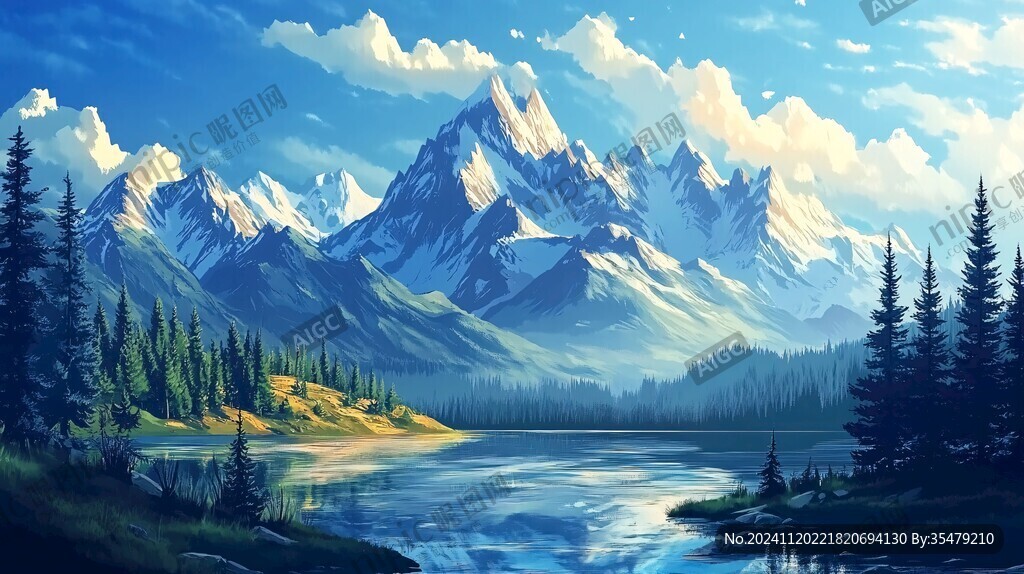 宽屏风景画