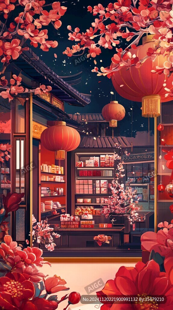 喜庆风插画