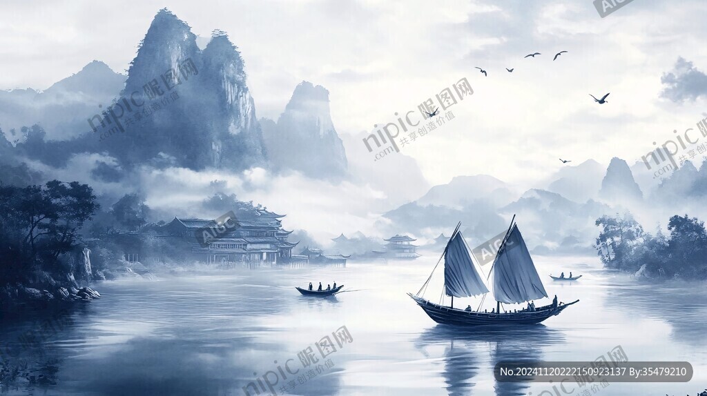 高清古风山水