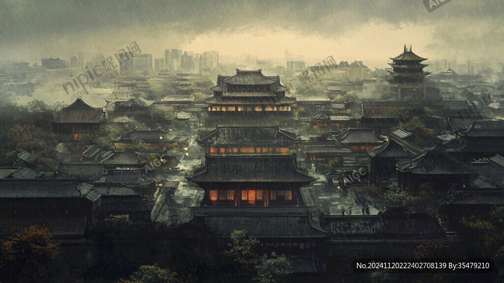 雨中楼阁