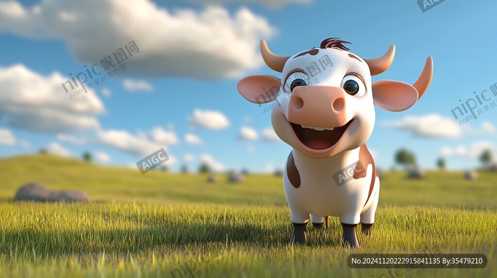 3d卡通牛