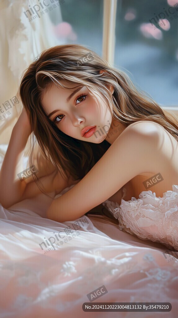 午后沐浴阳光下的美女