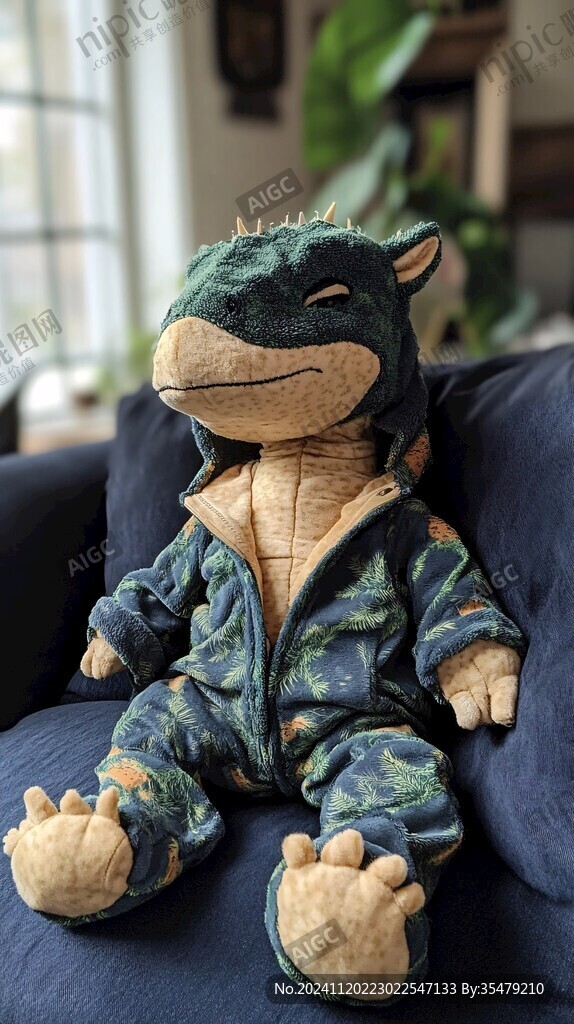 穿恐龙衣服的小孩