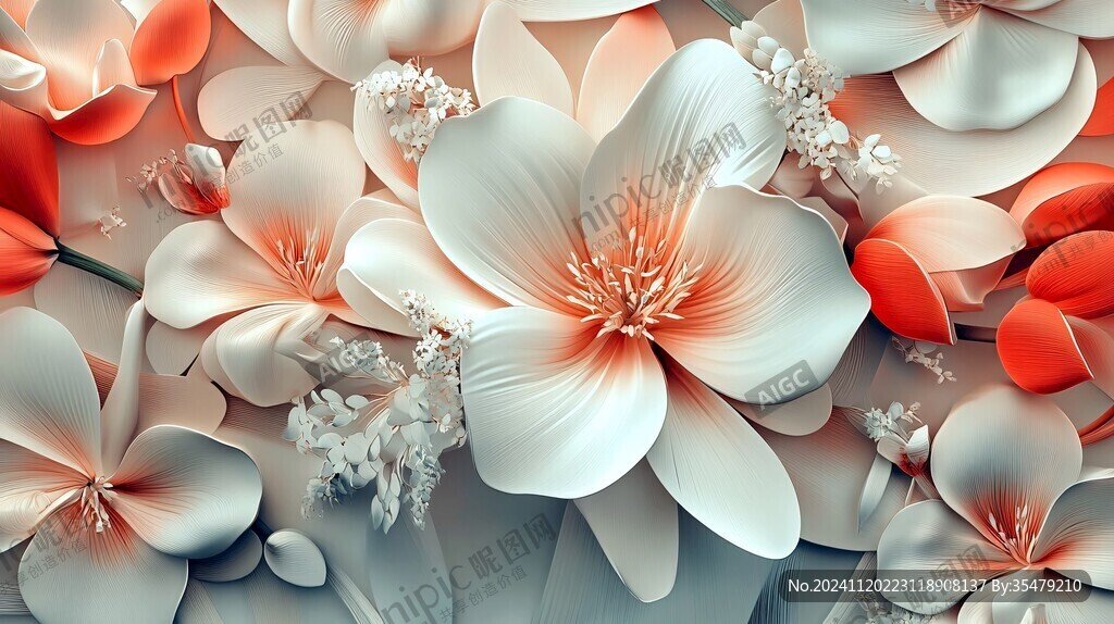 3d立体花壁纸