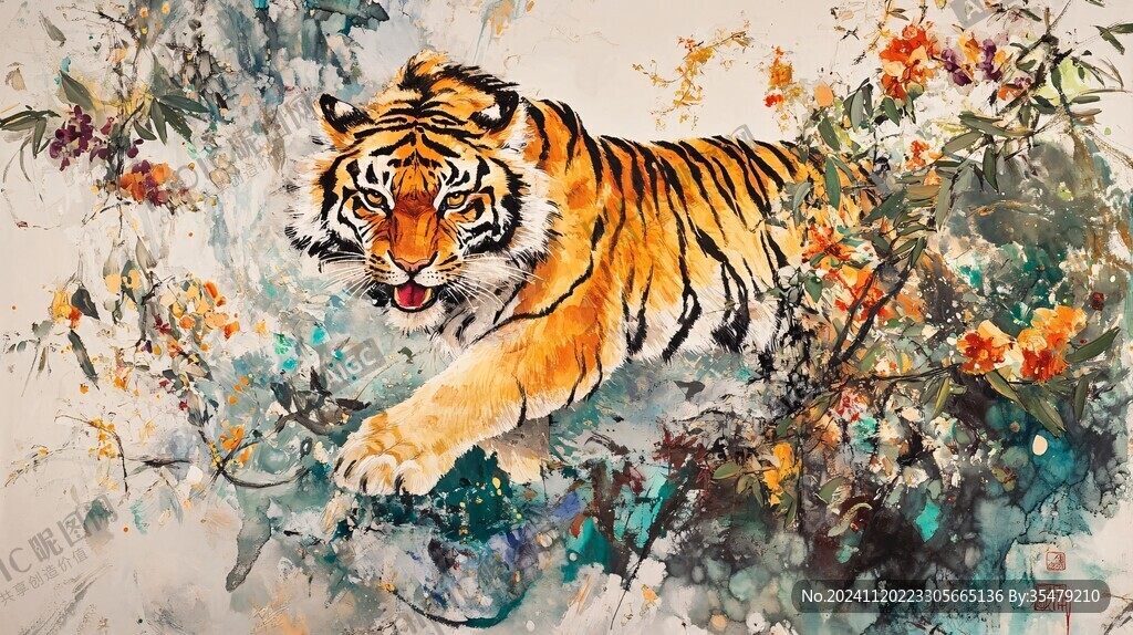 东北虎艺术作品