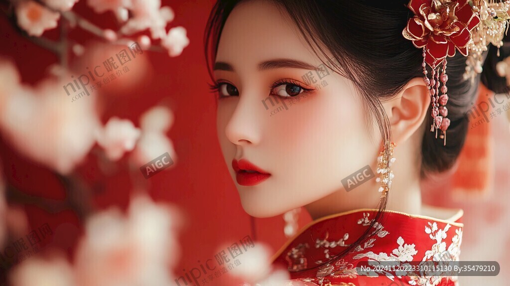 古风嫁衣美女