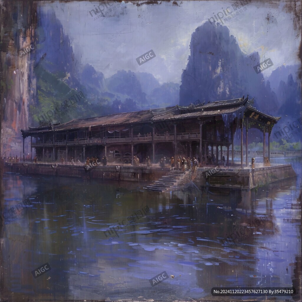 兴坪古镇油画