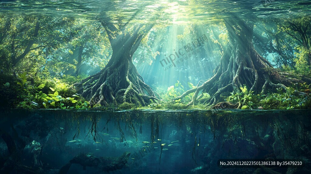 梦幻森林立体画