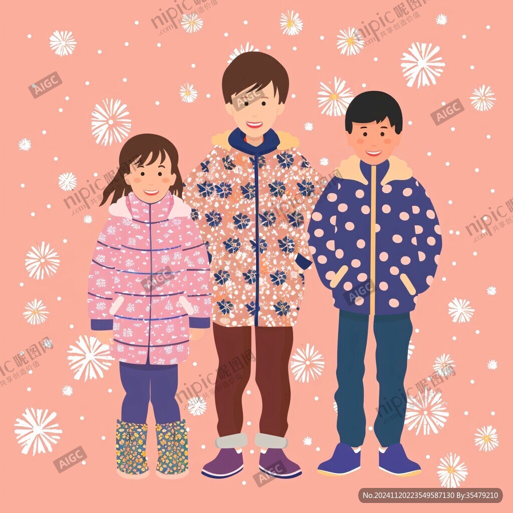 羽绒服插画