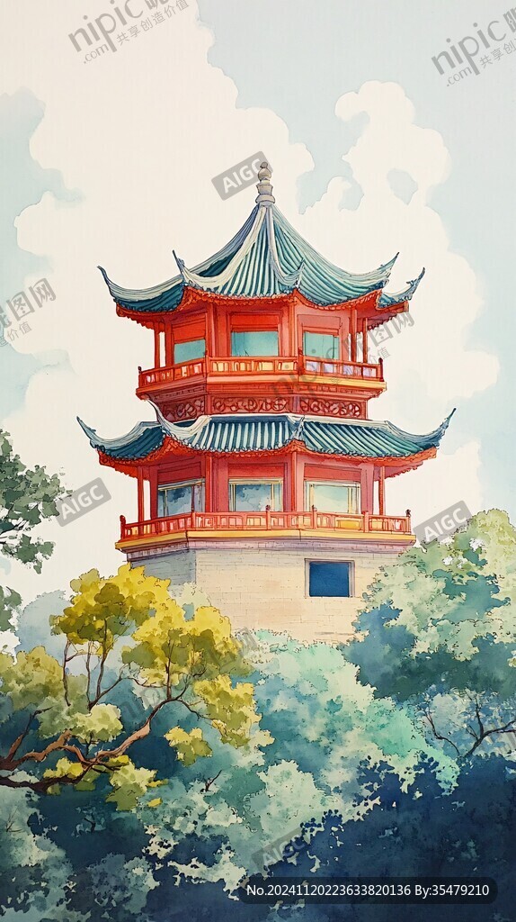崇安阁插画