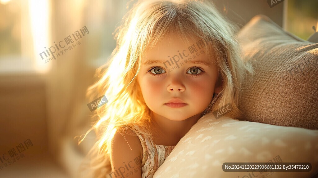 怡然自得的小女孩壁纸