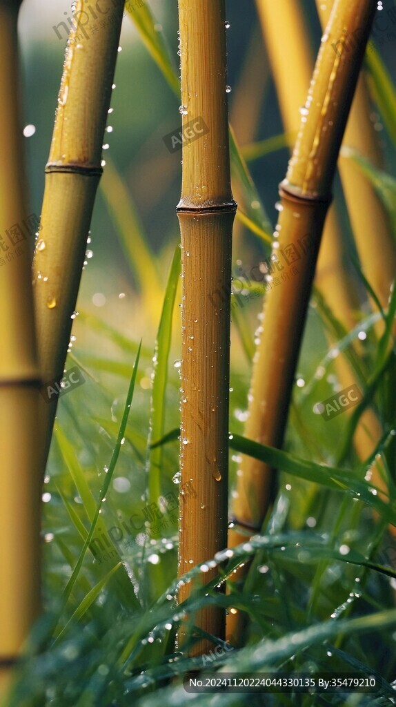 雨后修竹