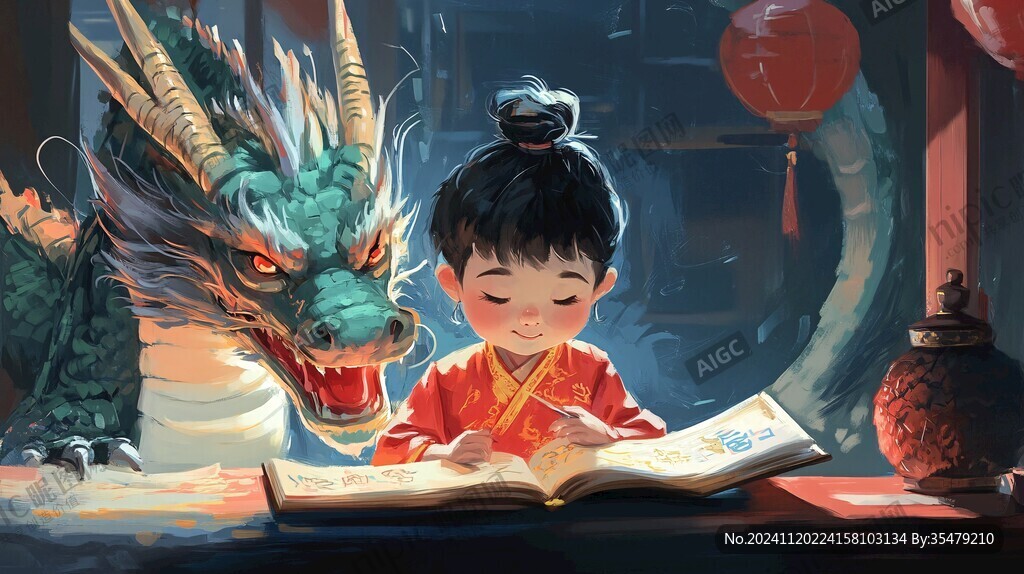 龙年横版插画