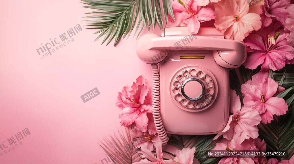 淡雅粉红色夏日色彩