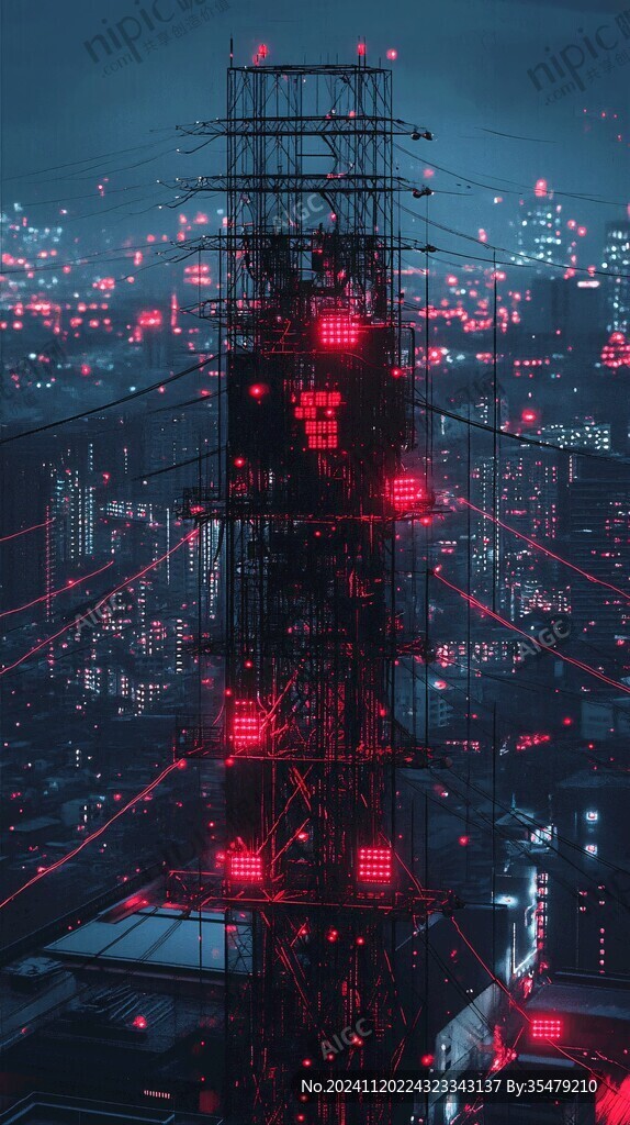 5g科技线条城市