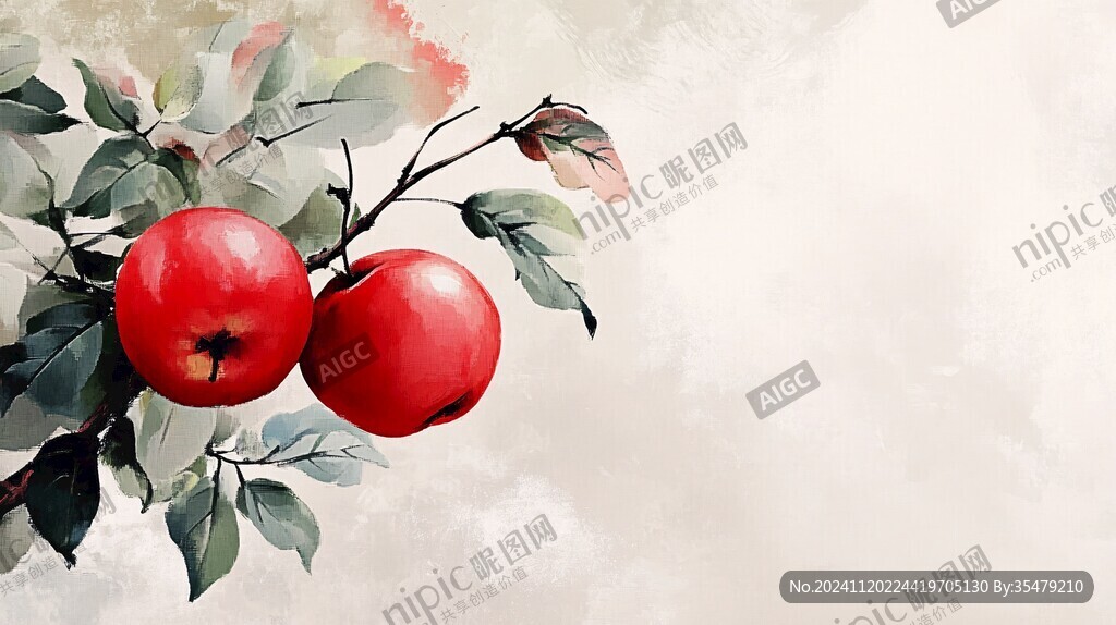 手绘石榴壁纸