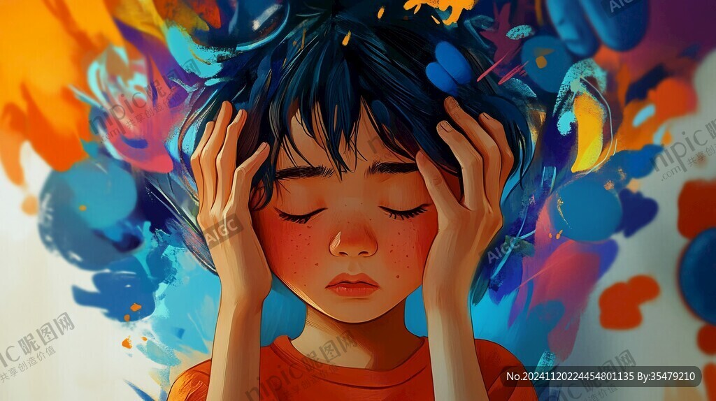 人物情绪插画