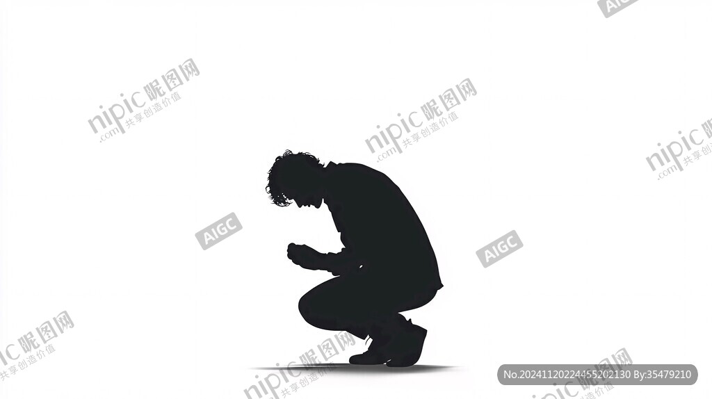 跪地无助的人