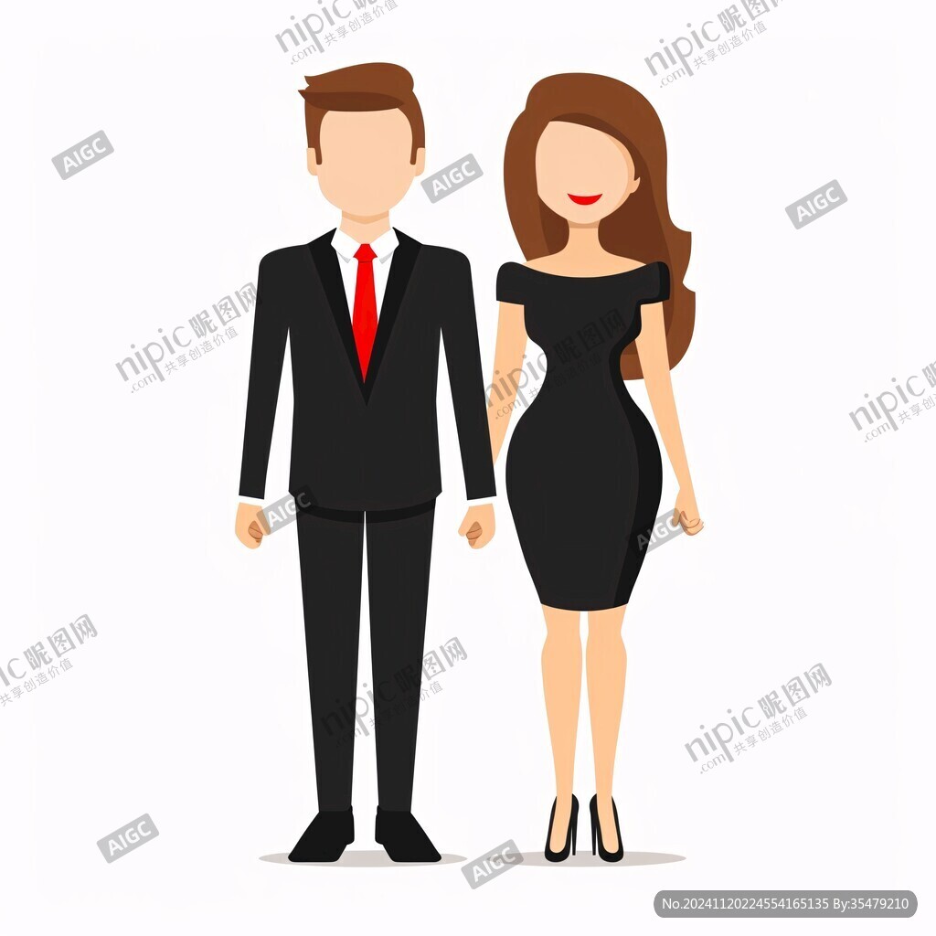 公务员男女卡通形象