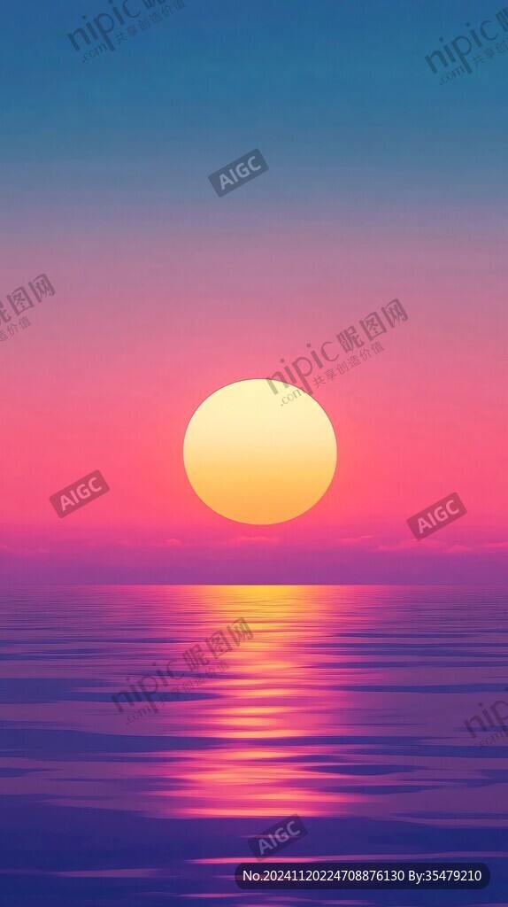太阳落山海平面海洋
