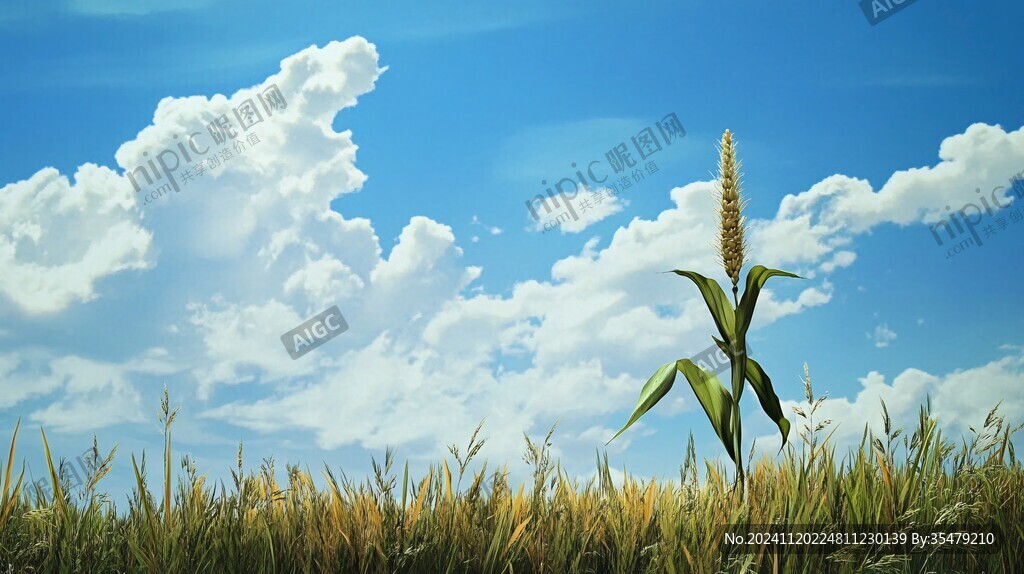 蓝天白云高粱地