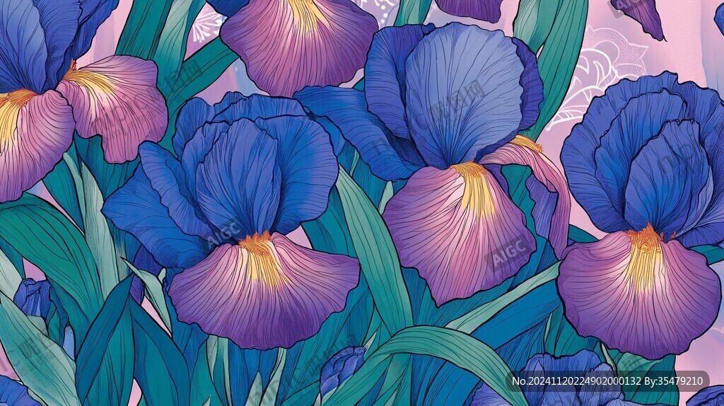 番红花包装插画